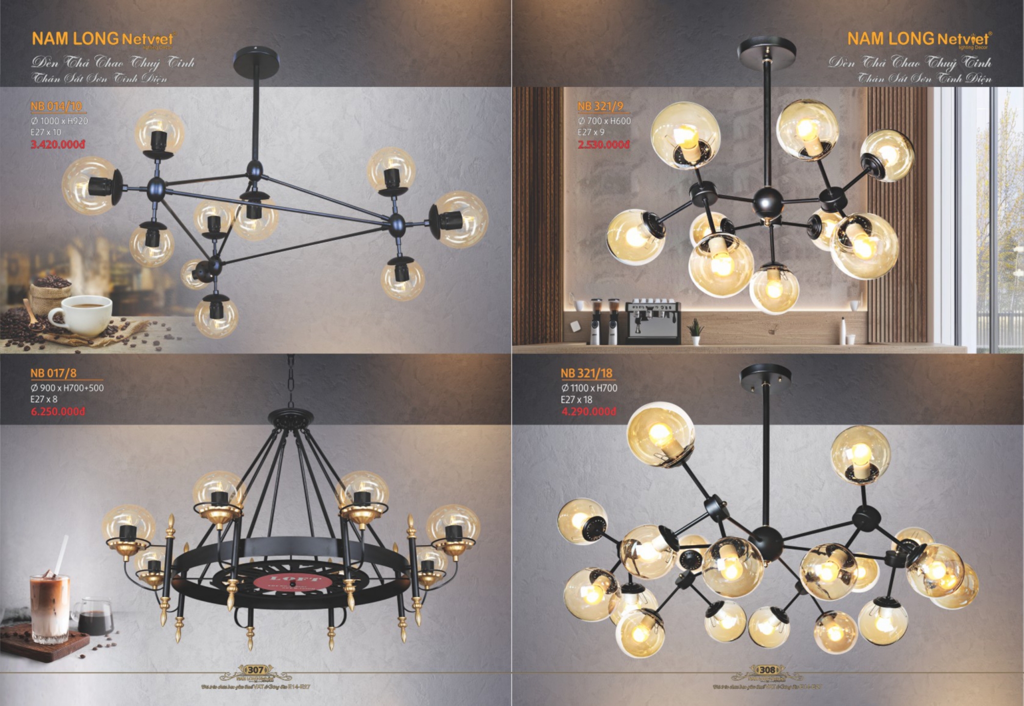 Bảng giá đèn trang trí Nam Long